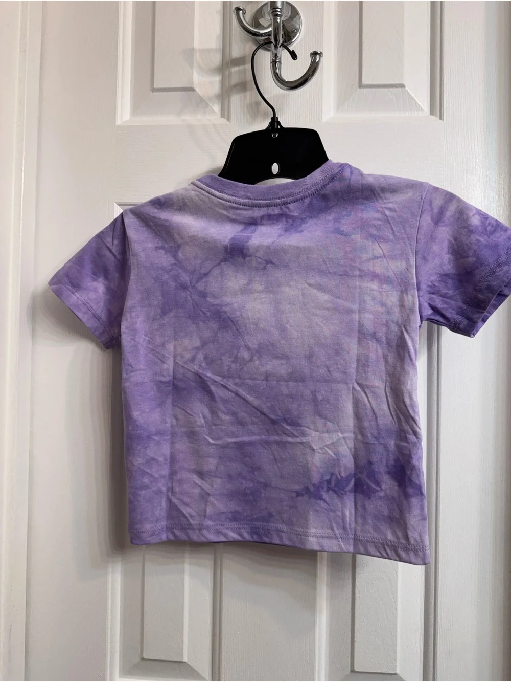 Hello Kitty Girl’s Purple Tie-Dye Tee with Green & White Logo Size XS (4/5) NEW!